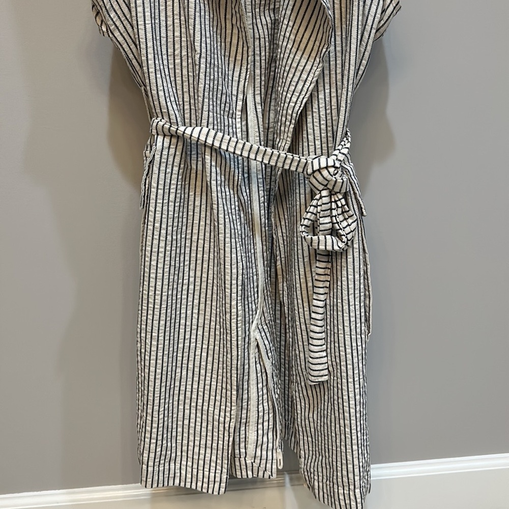 ZARA | Striped Wrap Dress - Picture 2 of 6